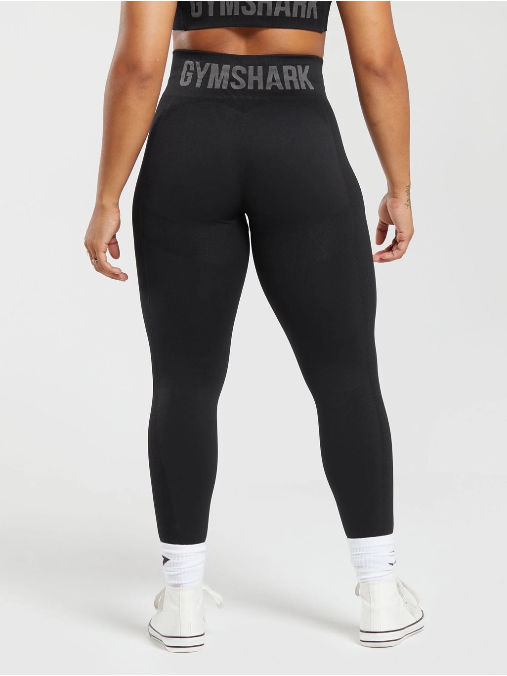 Gymshark Black High-Waist Seamless Leggings With Branded Waistband